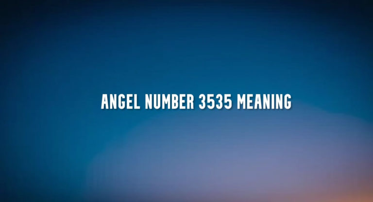 Angel Number 3535 meaning